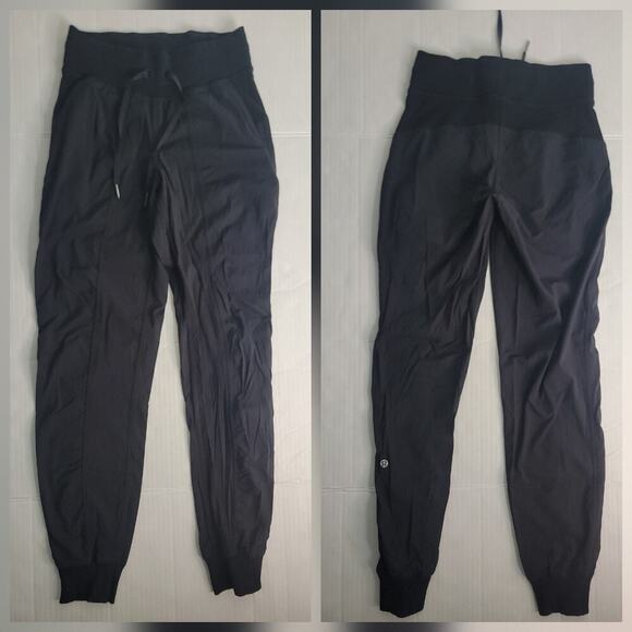 Lululemon Dance Studio Jogger Pant Womens Sz 2 High Rise Unlined Black W5BPJS - Picture 1 of 8